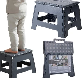 Neslystanti Sulankstoma Taburetė Pilka