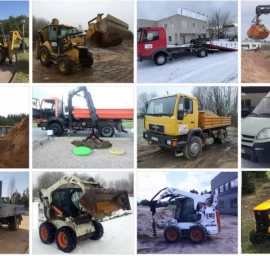 Technikos nuoma su arba be operatoriaus- ekskavatoriai, bobcatai, savivarčiai, savivarčiai su kaušu, tralo paslaugos, žolės pjovimo traktoriai, pastoliai, klojiniai, perdangos Technikos nuoma su arba be operatoriaus- ekskavatoriai, bobcatai, savivarčiai, savivarčiai su kaušu, tralo paslaugos, žolės pjovimo traktoriai, pastoliai, klojiniai, perdangos