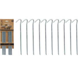 Palapinės Smeigtukai 23cm Kpl. 10vnt. Metalinių Raudonųjų Vinių