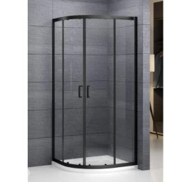 Pusapvalė dušo kabina Roth Albis 90x90 cm su juodais profiliais