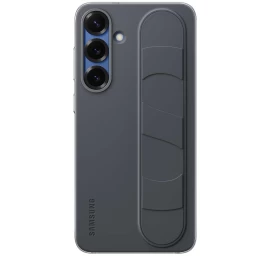 samsung Standing Grip Dėklas Su Silikonine Rankena, Skirtas samsung Galaxy S25 - Juodas