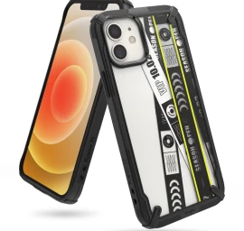 šarvuotas Dėklas Su Rėmeliu iphone 12 Mini Fusion X Design Ticket Band Juodas