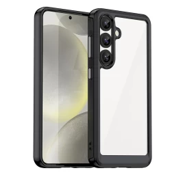 Silikoninė įmautė Su Geliniu Rėmeliu, Skirta samsung Galaxy S25 Outer Space Case - Juoda