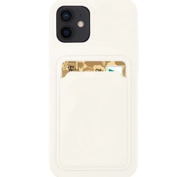 Silikoninis Kortelių Dėklas Piniginė Su Kortelių Kišenėle, Skirtas samsung Galaxy A73, Baltas Silikoninis Kortelių Dėklas Piniginė Su Kortelių Kišenėle, Skirtas samsung Galaxy A73, Baltas