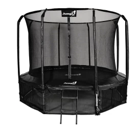 Sodo Batutas Jumpi 312cm/10ft Maxy Comfort Juodas Su Vidaus Tinkleliu