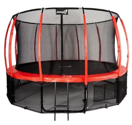 Sodo Batutas Jumpi 435cm/14ft Maxy Comfort Plus Red Su Vidiniu Tinklu