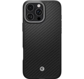 Spigen Enzo Aramid Mag Dėklas Su Magsafe Iphone 16 Pro Max - Juodai Sidabrinis