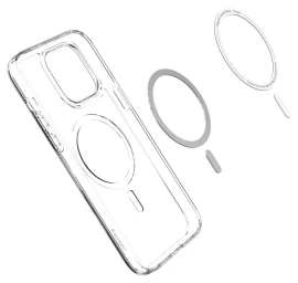 spigen Ultra Hybrid Mag Dėklas Su magsafe, Skirtas iphone 14 Pro Max - Skaidrus Ir Baltas spigen Ultra Hybrid Mag Dėklas Su magsafe, Skirtas iphone 14 Pro Max - Skaidrus Ir Baltas