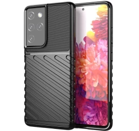 thunder Case Lankstus šarvuotas Dėklas samsung Galaxy S22 Ultra Black