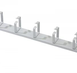 1U cable management pane l 5rings 40x60mm RAL703