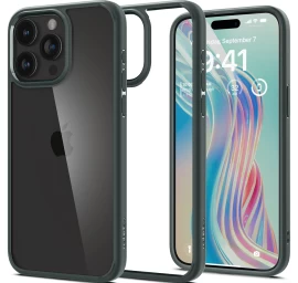 Ultra Hibridinis Dėklas iphone 15 Pro Max Tamsiai žalias