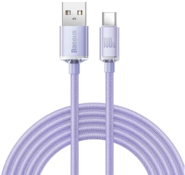 Usb-c Greitojo įkrovimo Ir Duomenų Perdavimo Kabelis Usb-c 100w 2 M Violetinės Spalvos