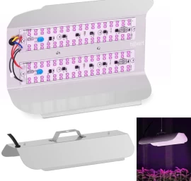 Viso Spektro Augalų Augimo Lempa 25 X 17 Cm 136 Led 100 W Sidabrinė