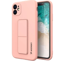 Wozinsky Kickstand Case Silikoninis Dėklas Su Stovu Iphone 11 Pro Rožinės Spalvos