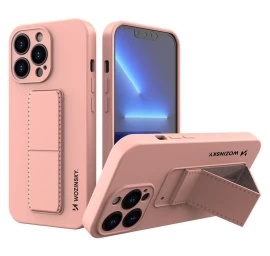 Wozinsky Kickstand Case Silikoninis Dėklas Su Stovu Iphone 13 Pro Max Rožinis