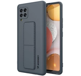 Wozinsky Kickstand Case Silikoninis Dėklas Su Stovu Samsung Galaxy A42 5g Tamsiai Mėlynas