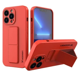 Wozinsky Kickstand Silikoninis Dėklas Iphone 13 Pro Raudonas