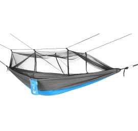 2 Asmenų Hamakas 270x140 Cm Su Tinkleliu Nuo Uodų, Mėlynos Spalvos