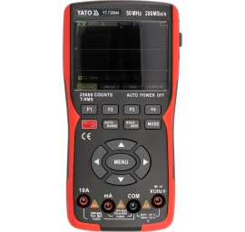 2 kanalų 50 MHz osciloskopas su multimetru ir signalų generatoriumi | 280 MSa/s, TRUE RMS (YT-730944)