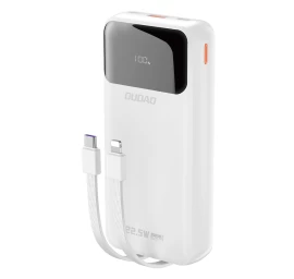 20000 Mah powerbank Su Integruotu iphone Lightning Usb-c Usb-a 22,5 W Pd Kabeliu - Baltas