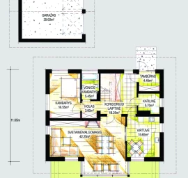 Klasikinių formų namo projektas „Margarita“