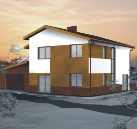 Dviejų aukštų namo projektas „Simas“