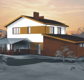 Dviejų aukštų namo projektas „Simas“