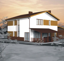 Dviejų aukštų namo projektas „Simas“