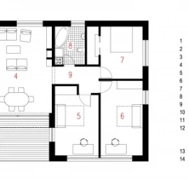 Vienbutis gyvenamasis namas ŪPAS   (116,12 m2)