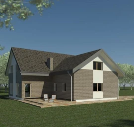 Vieno aukšto namo projektas su mansarda