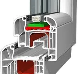 Plastikiniai langai su penkių kamerų profiliu