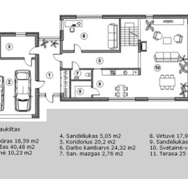 Gyvenamojo namo projektas 099