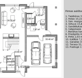 Gyvenamojo namo projektas 4-5 asmenų šeimai 075