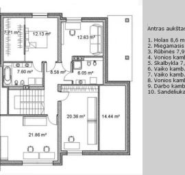 Gyvenamojo namo projektas 4-5 asmenų šeimai 075