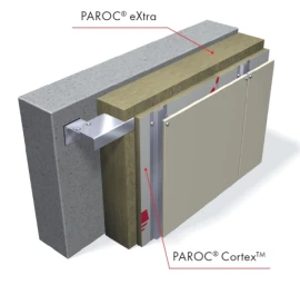 Priešvėjinė izoliacinė plokštė PAROC® Cortex™