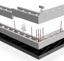 Statyba iš liktinių izodom klojinių