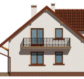 Vieno aukšto su mansarda namo projektas Rožė