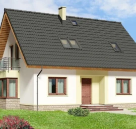 Vieno aukšto su mansarda namo projektas Lina