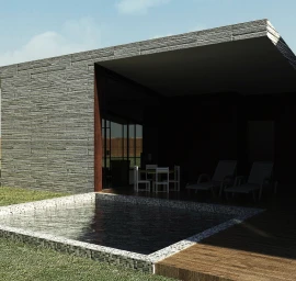 Saulės energijos kolektorių namo projektas Saulenė