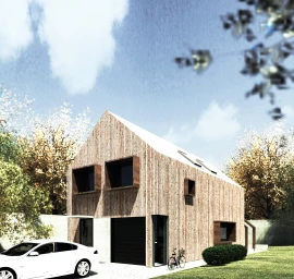 Dviejų aukštų namo projektas Atlantas