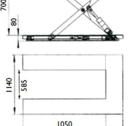 21-32-131 Elektrinis - hidraulinis U-formos pakėlimo stalas NH HTF-U