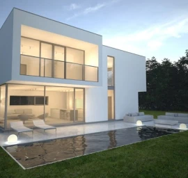 Modernus namo projektas Baltas namas
