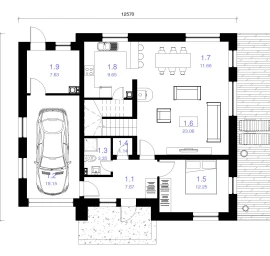 Gyvenamojo namo projektas „Vakaris“