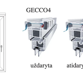 Automatinės vėdinimo sistemos GECCO plastikiniams langams