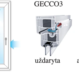 Automatinės vėdinimo sistemos GECCO plastikiniams langams