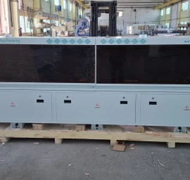 Kraštų užklijavimo staklės WOODLAND MACHINERY (su lankstų gręžimo funkcija)  (naujos)