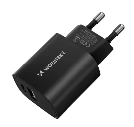 20w Usb-a Usb-c 100-240v Tinklo įkroviklis, Juodas