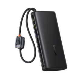 25000 Mah 145w Maitinimo Bankas Su Ekranu Ir Integruotu Usb-c Kabeliu - Juodas