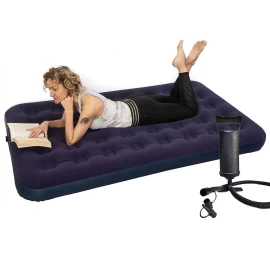 27269 Pripučiamas čiužinys velour 2 Asmenims Ir Rankinė Pompa 1004082