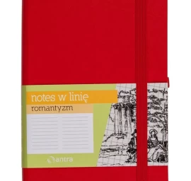 A5 Sąsiuvinis romanticism Red Line With Elastic Closure.